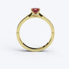 varitsa-jewellers - Solitaire Gold Engagement with 0.5ct Princess Cut Ruby - 01SG07R